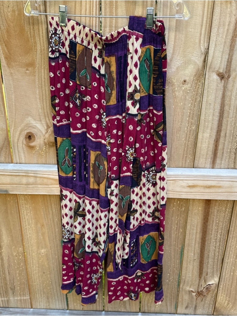 Vintage Clothes Circuit USA made Wide Leg Hippie/ Boho Palazzo Pants Trouser